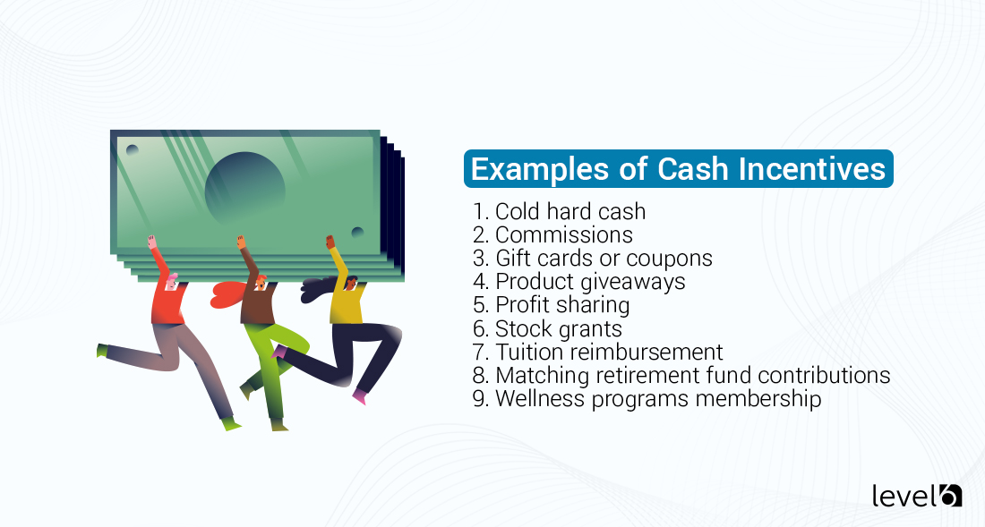 Examples of Cash Incentives